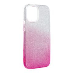 Puzdro gumené Apple iPhone  12 Pro Max Shining transparentno-ruž