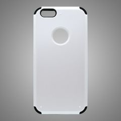 Puzdro gumené Apple iPhone 6/6S biele s plastovým krytom