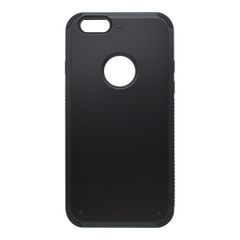 Puzdro gumené Apple iPhone 6/6S čierne s plastovým krytom