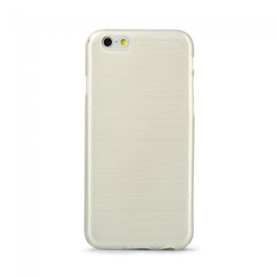 Puzdro gumené Apple iPhone 5/5C/5S/SE Jelly Case Brush biele PT