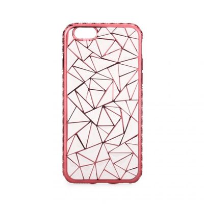 Puzdro gumené Apple iPhone 7/8/SE 2020 Luxury Metalic ružovo-zla