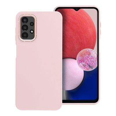 Puzdro gumené Samsung A136 Galaxy A13 5G Frame bledo-ružové