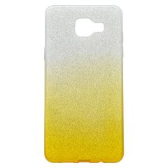Puzdro gumené Samsung A510 Galaxy A5 2016 žlté s trblietkami