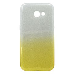 Puzdro gumené Samsung A520 Galaxy A5 2017 trblietky žlté
