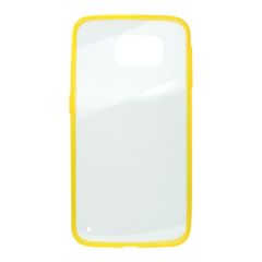 Puzdro gumené Samsung G920 Galaxy S6 priehľadné,žltý rám