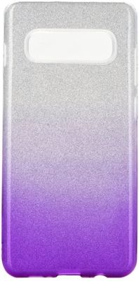 Puzdro gumené Samsung G973 Galaxy S10 Shining transparentno-filo