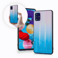 Puzdro gumené Samsung G990 Galaxy S21 Aurora Glass modro-ružové