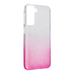 Puzdro gumené Samsung G990 Galaxy S21 Shining transparentno-ružo