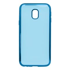 Puzdro gumené Samsung J327 Galaxy J3 2017 priehľadné modrý rám