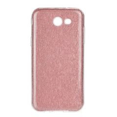 Puzdro gumené Samsung J327 Galaxy J3 2017 transparentno-ružové s