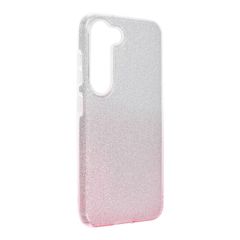 Puzdro gumené Samsung S911 Galaxy S23 Shining transparentno-ružo