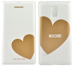 Samsung puzdro knižka G900 Galaxy S5 EF-WG900RFE Moschino biele