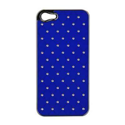 Trendy puzdro plastové Apple iPhone 5/5C/5S/SE modré s kamienkam