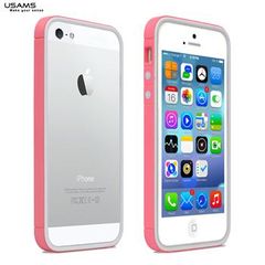 Usams puzdro rámik Apple iPhone 5/5C/5S/SE Rainbow2 ružové